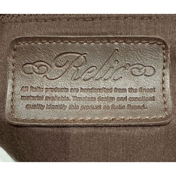 Vintage Relic by Fossil Tooled Embossed Paisley Shoulder Bag Braided Strap - Picture 5 of 5